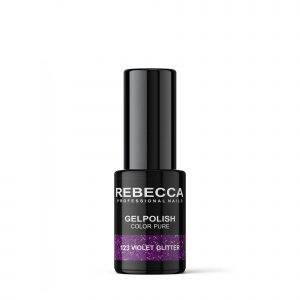 SMALTO SEMIPERMANENTE REBECCA 123 VIOLET GLITTER 5ML