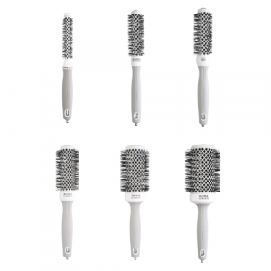 OLIVIA GARDEN SHINE WHITE E GREY SPAZZOLA TERMICA PROFESSIONALE