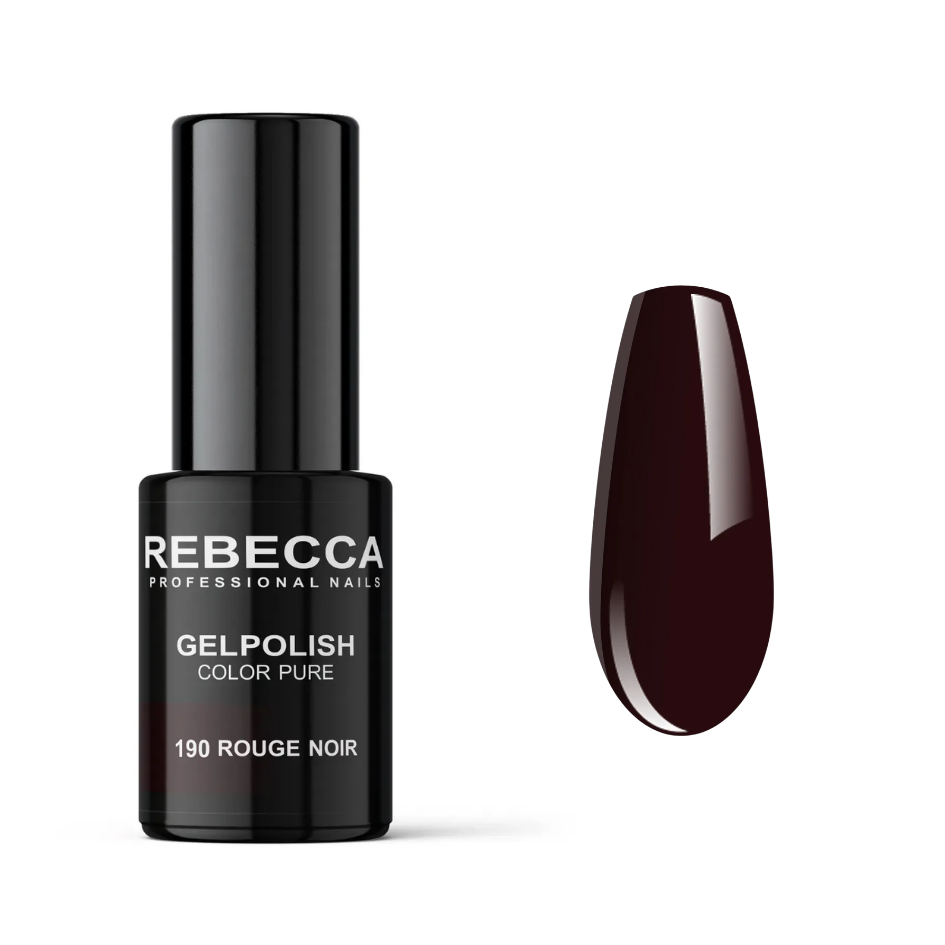 SMALTO SEMIPERMANENTE REBECCA 190 ROUGE NOIR 5ML