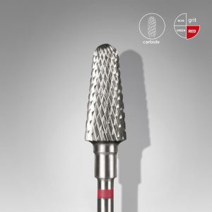 STALEKS PUNTA CARBIDE TRONCO 6 MM 14 MM ROSSO